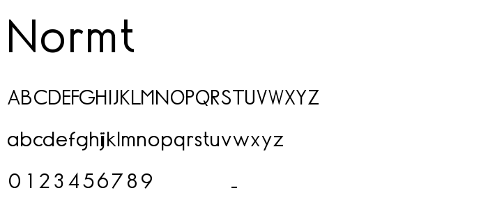 Normt font