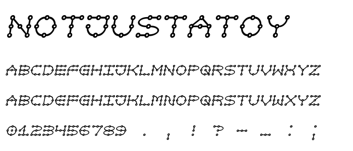 Notjustatoy font