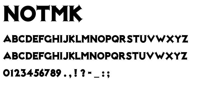 Notmk font
