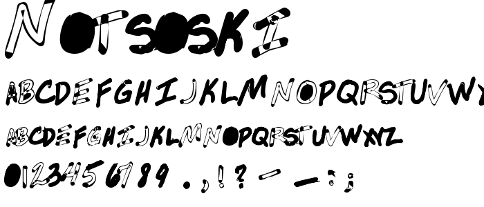 Notsoski font