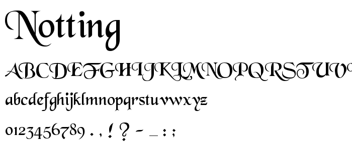 Notting font