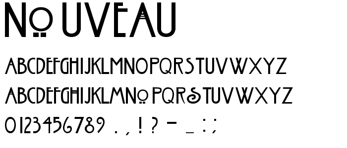 Nouveau font