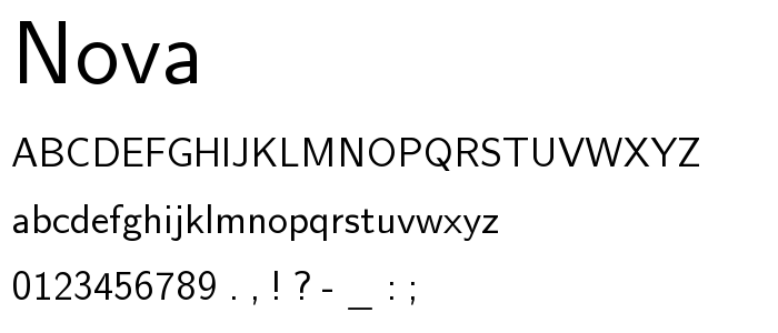 Nova font