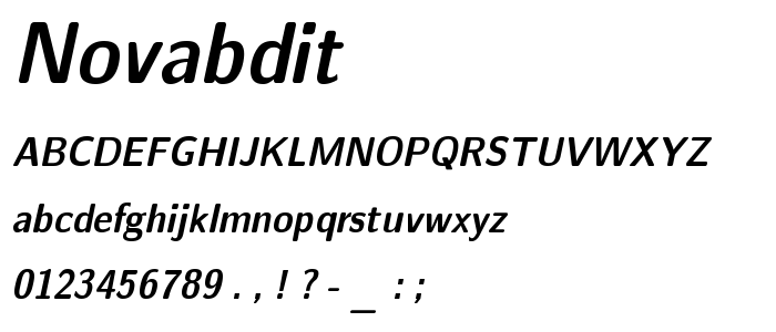 Novabdit font