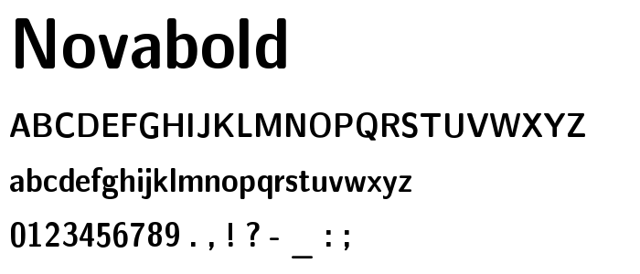 Novabold font