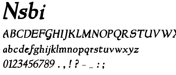 Nsbi font