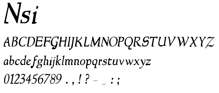 Nsi font