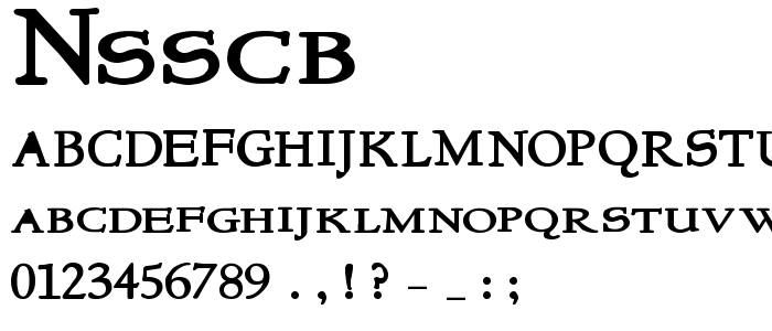 Nsscb font