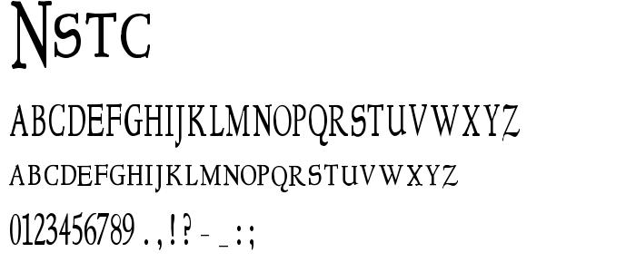 Nstc font