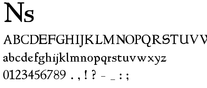 Ns font