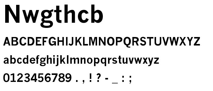 Nwgthcb font