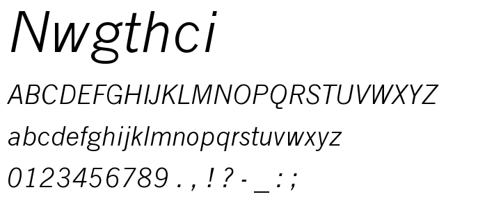 Nwgthci font