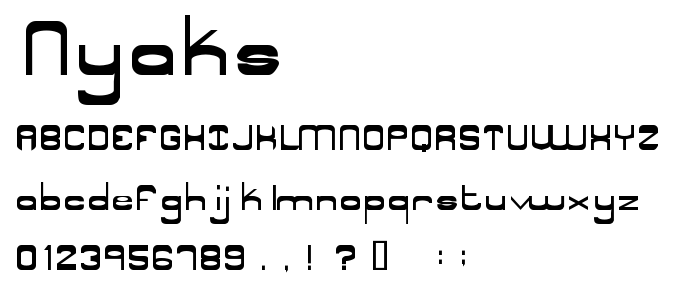 Nyaks font