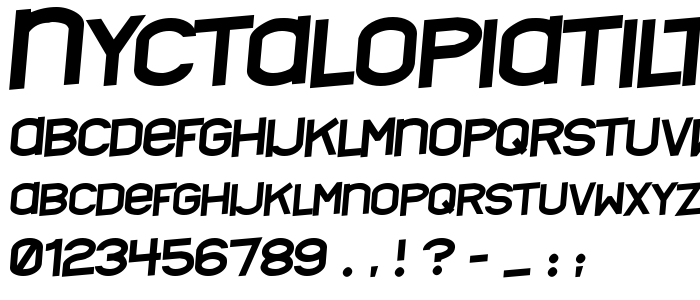 Nyctalopiatilt font