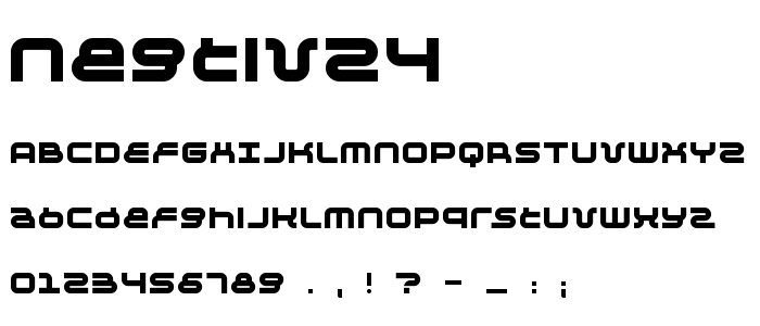 Negtiv24 font