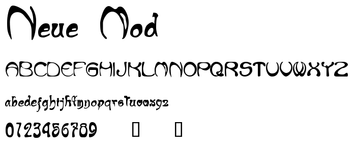 Neue_Mod font
