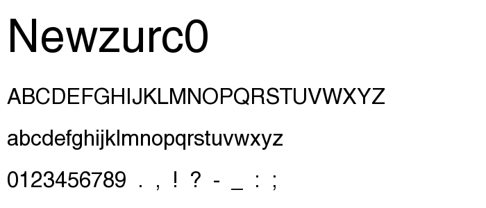 Newzurc0 font