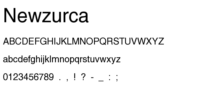 Newzurca font
