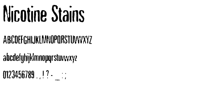 Nicotine_Stains font
