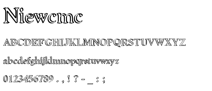 Niewcmc font