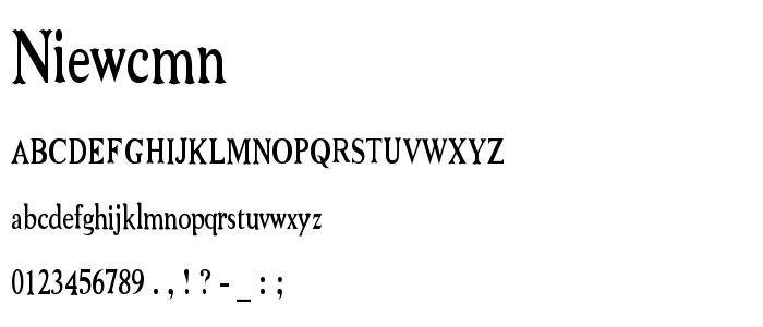 Niewcmn font