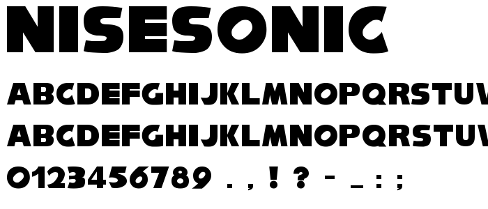 Nisesonic font