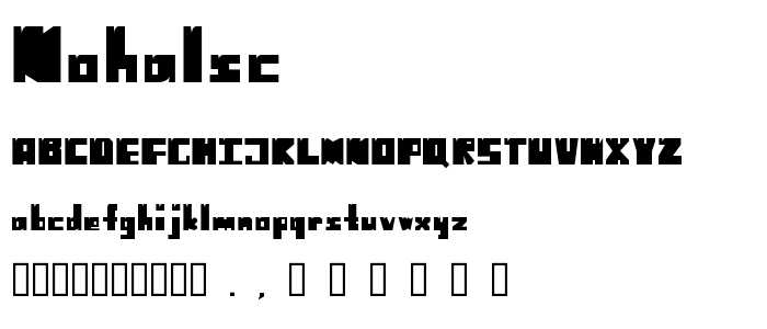 Nohalsc font