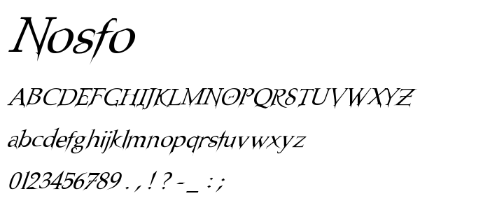 Nosfo font