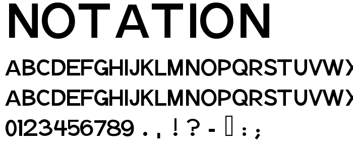 Notation font