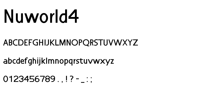 Nuworld4 font