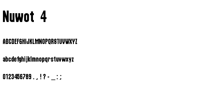 Nuwot__4 font