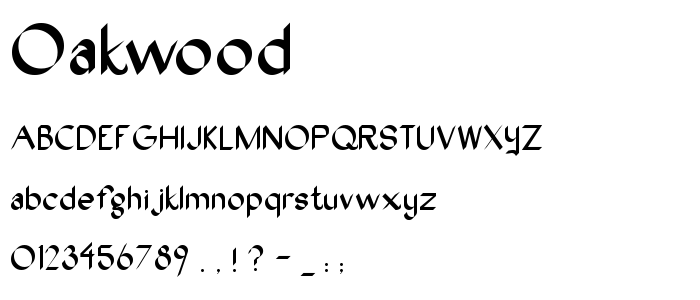 Oakwood font