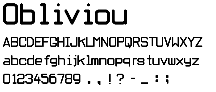 Obliviou font