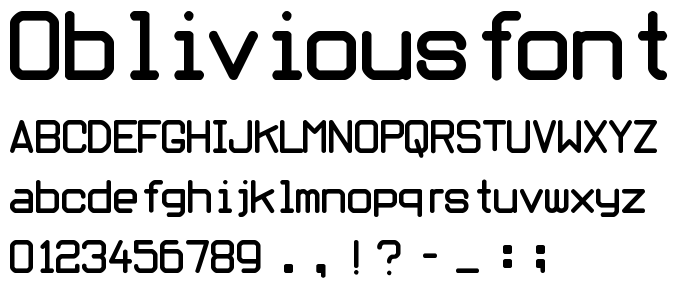 Obliviousfont font