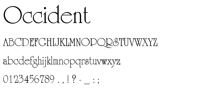 Occident font