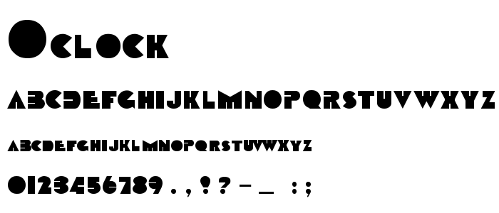 Oclock font