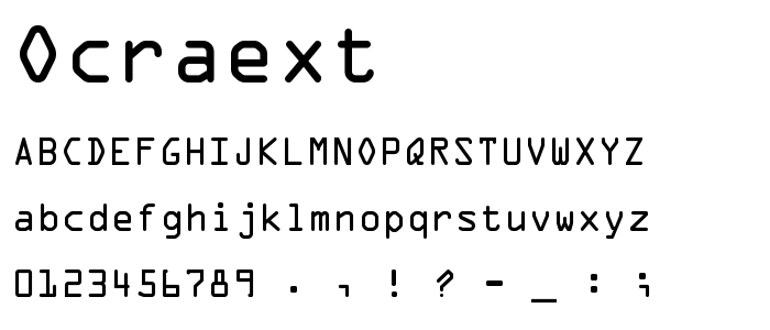 Ocraext font