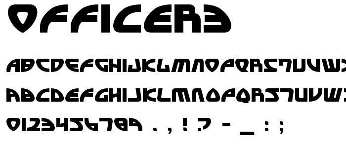 Officer3 font