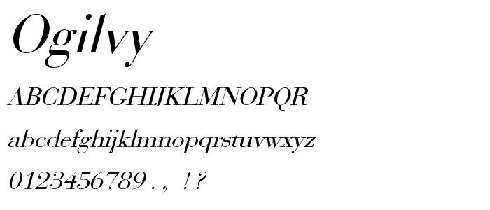 Ogilvy font