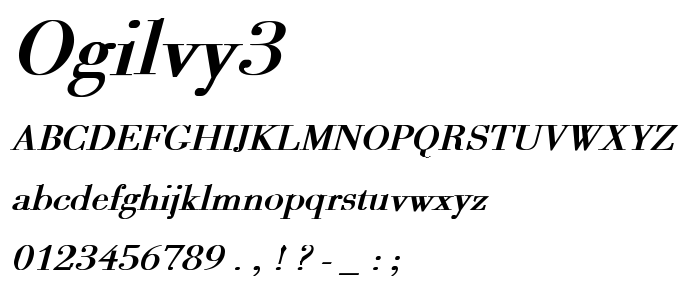 Ogilvy3 font