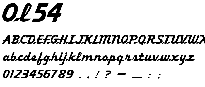 Ol54 font