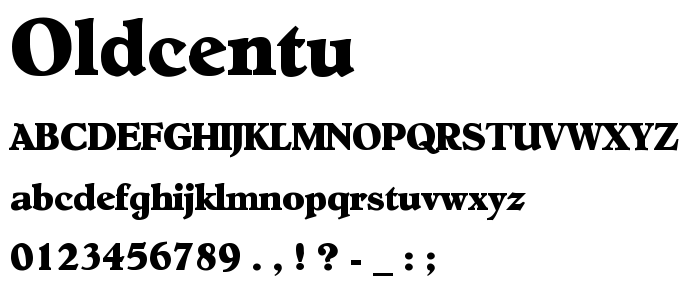 Oldcentu font