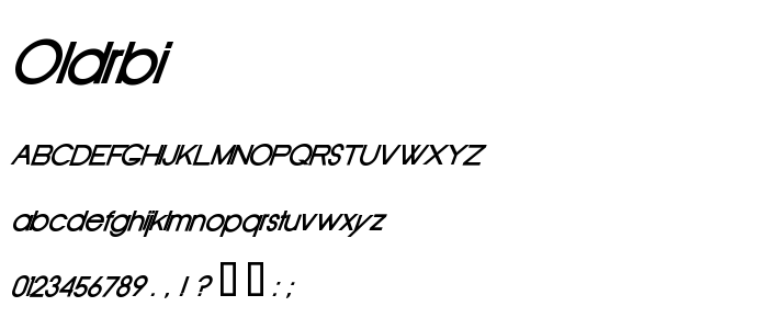 Oldrbi font