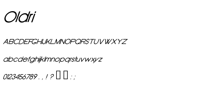 Oldri font