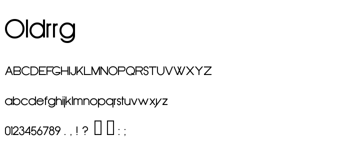 Oldrrg font