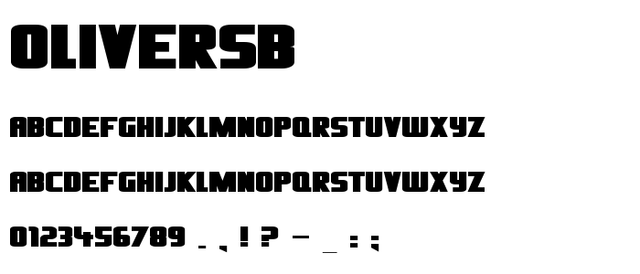 Oliversb font