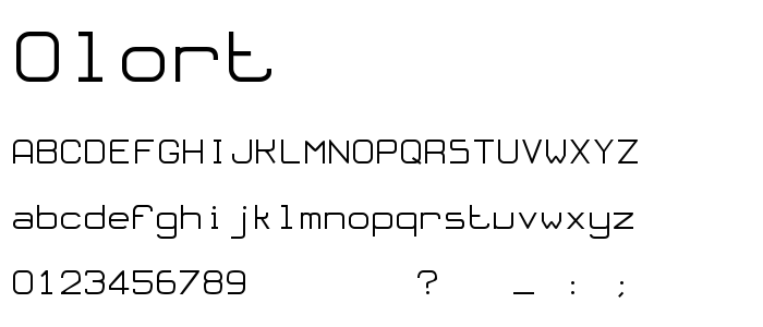 Olort font