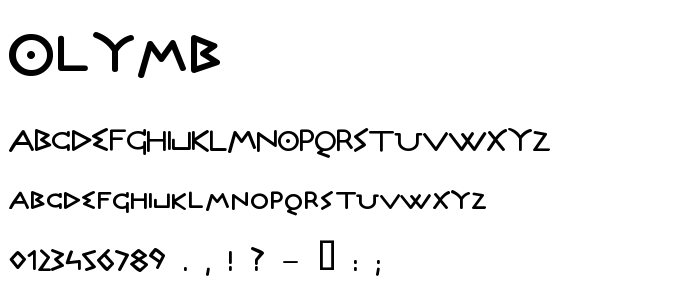 Olymb font