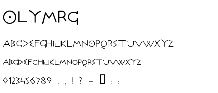 Olymrg font