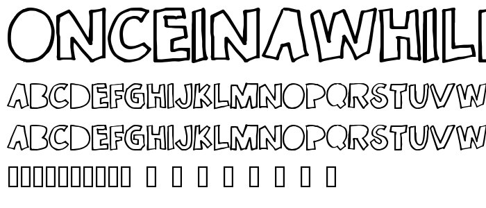 Onceinawhile font